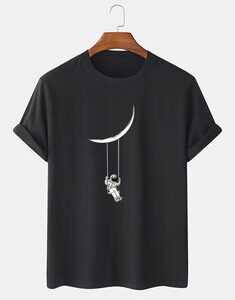 Cartoon Astronaut Print T-Shirts