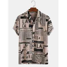 65% Cotton Fun Newspaper Print Shirt