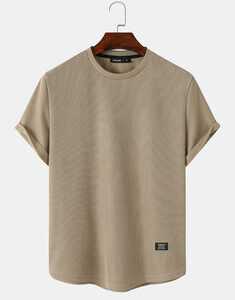 Solid Applique Knitted T-Shirts