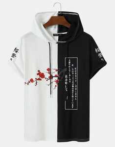 Floral Japanese Print Patchwork T-Shirts