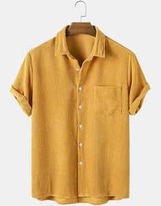 Corduroy Solid Color Shirts