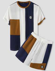 Colorblock Applique Knitted Outfits