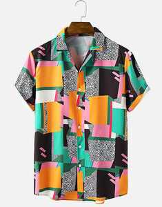 Dot & Geometry Pattern Shirt